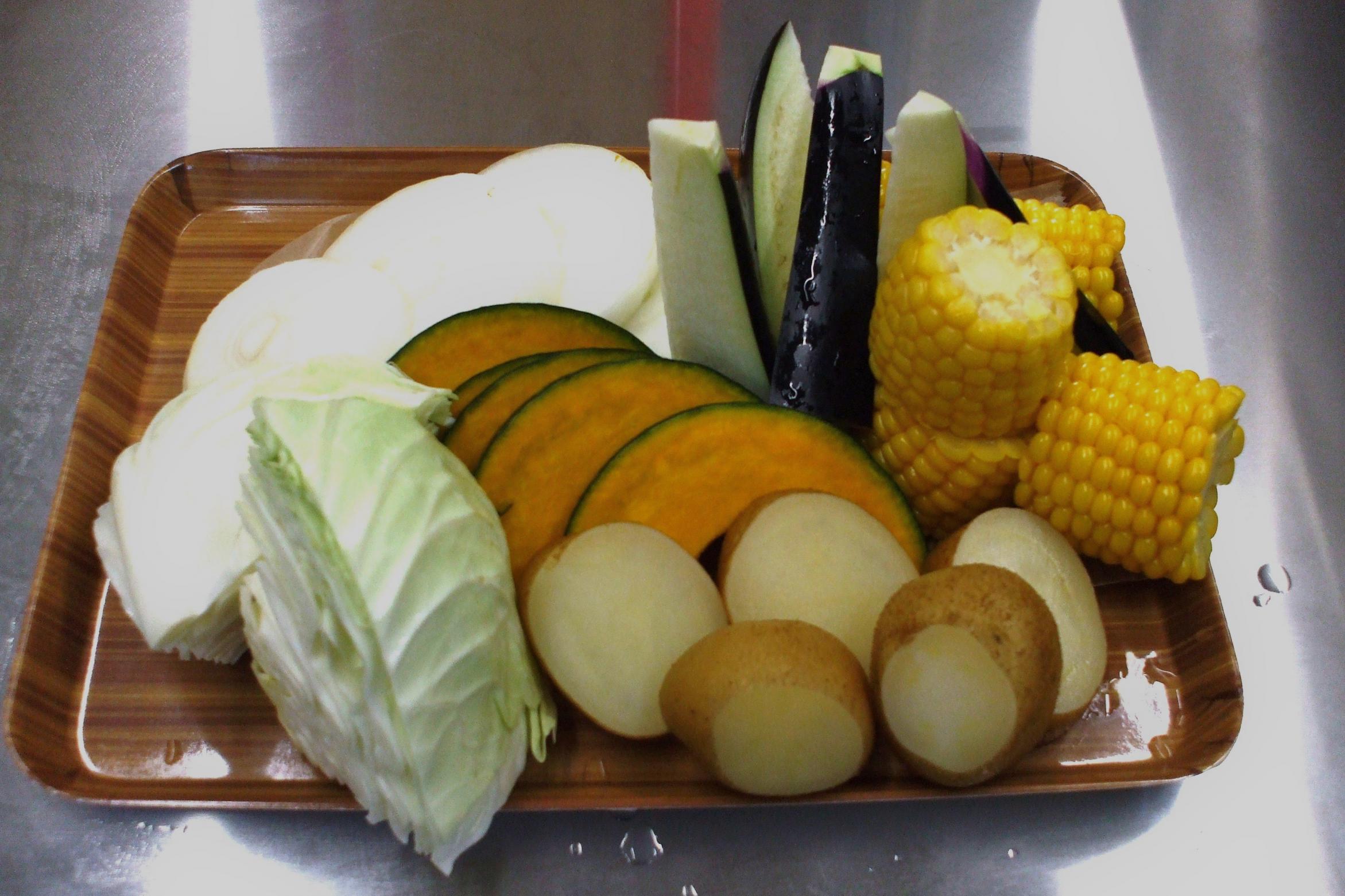 バーベキュー用カット野菜の写真 バーベキュー用カット野菜の写真
