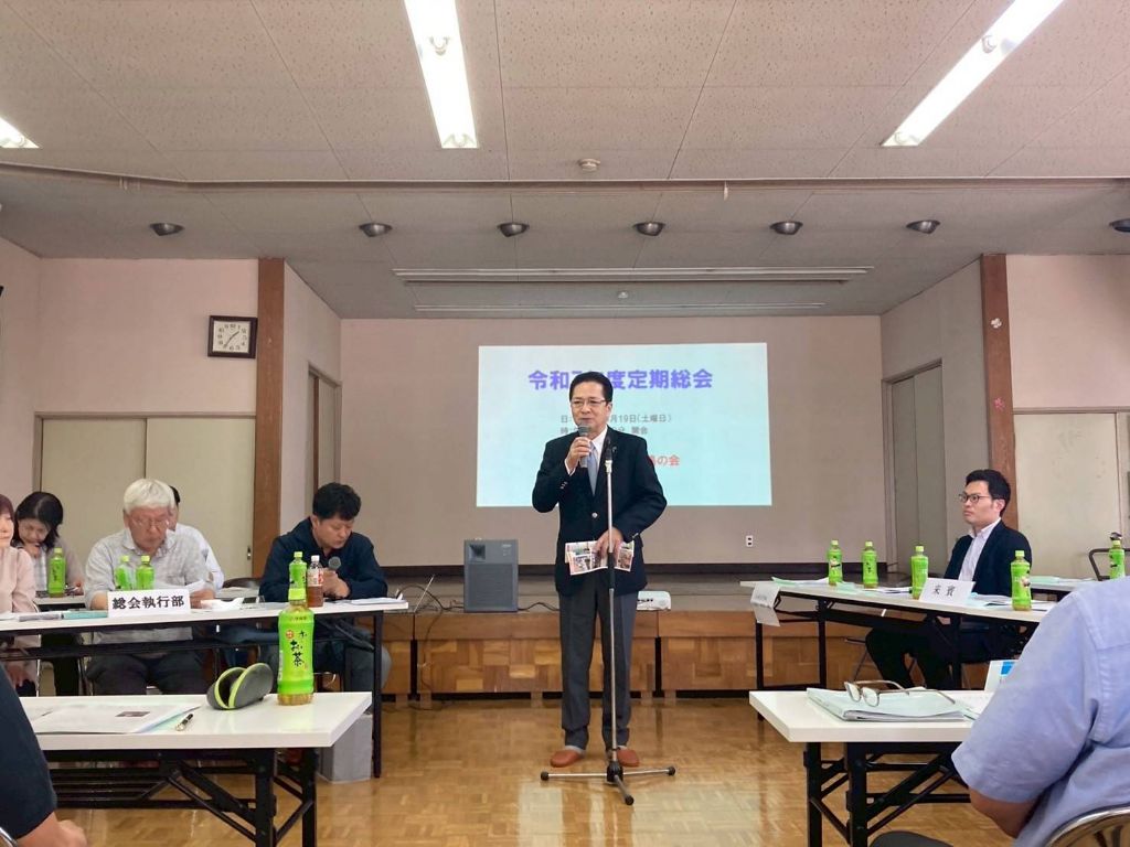 挨拶をする市長